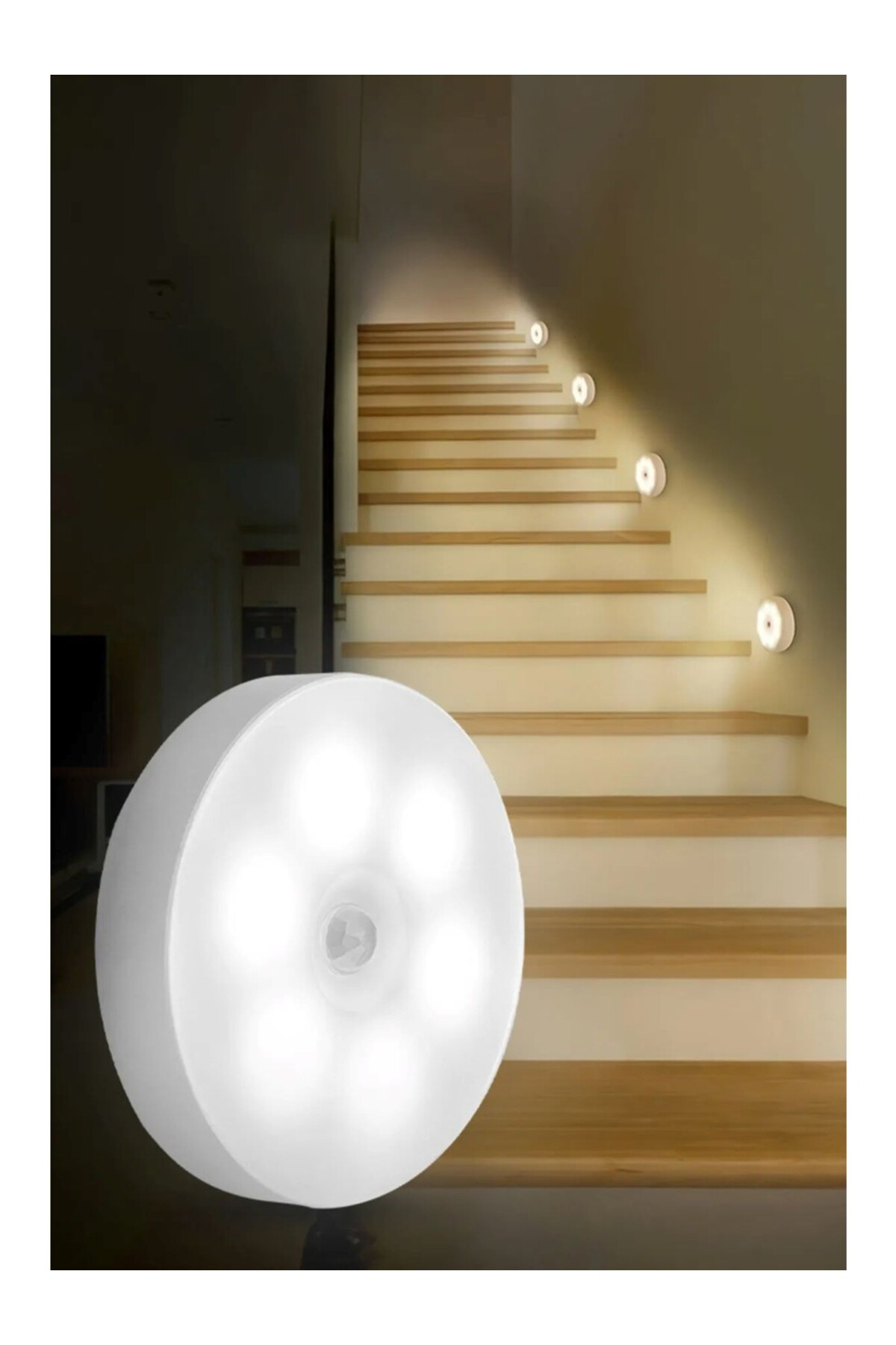 Pazar Kapısı Hareket Sensörlü Usb Şarjlı Led İşık Lamba-Oda, Mutfak, Salon Ve