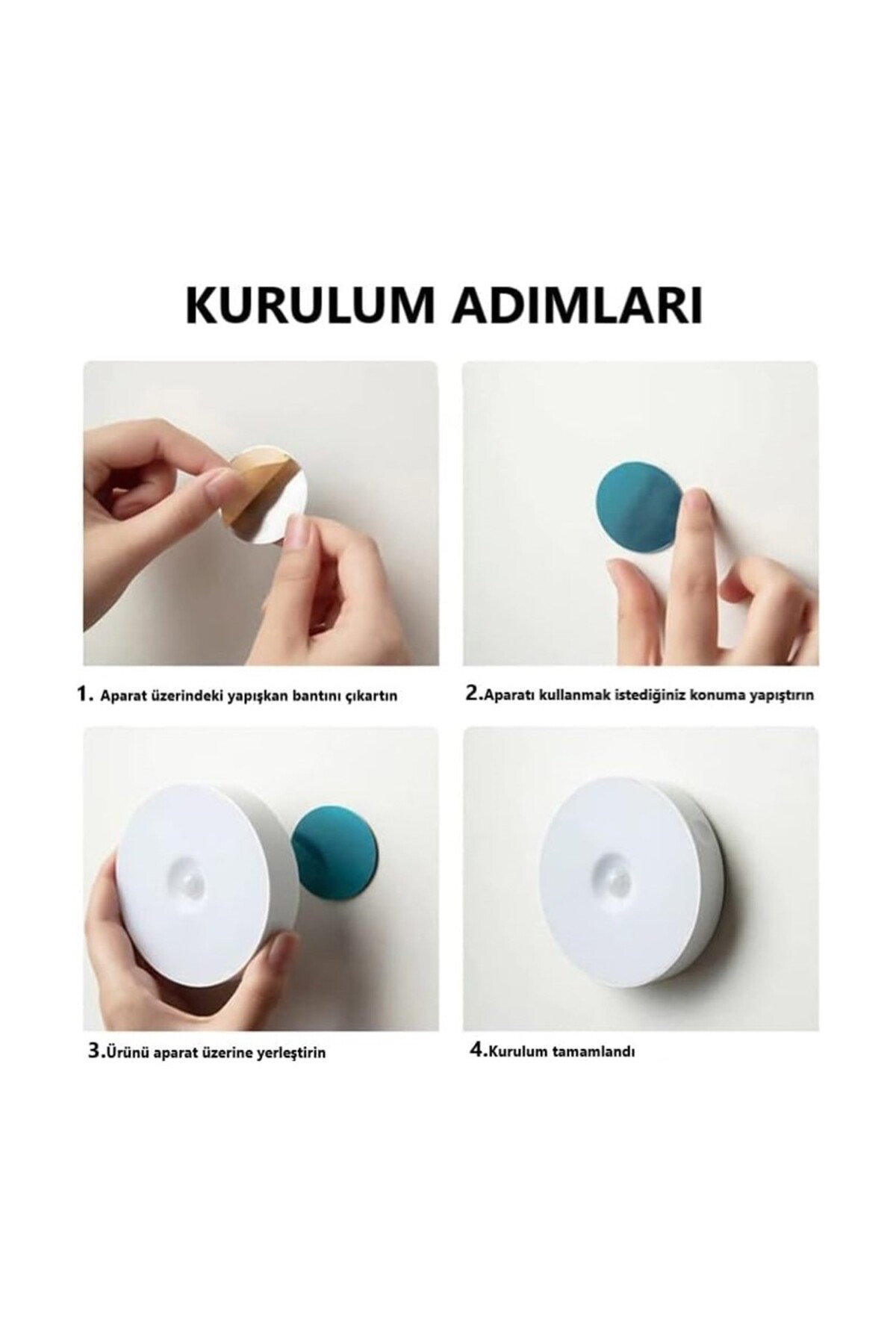 Pazar Kapısı Hareket Sensörlü Usb Şarjlı Led İşık Lamba-Oda, Mutfak, Salon Ve