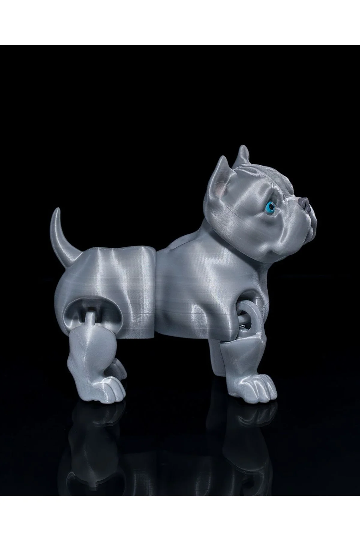Hareketli American Buldog Şirin Köpek Oyuncak 17 CM (BÜYÜK BOY)