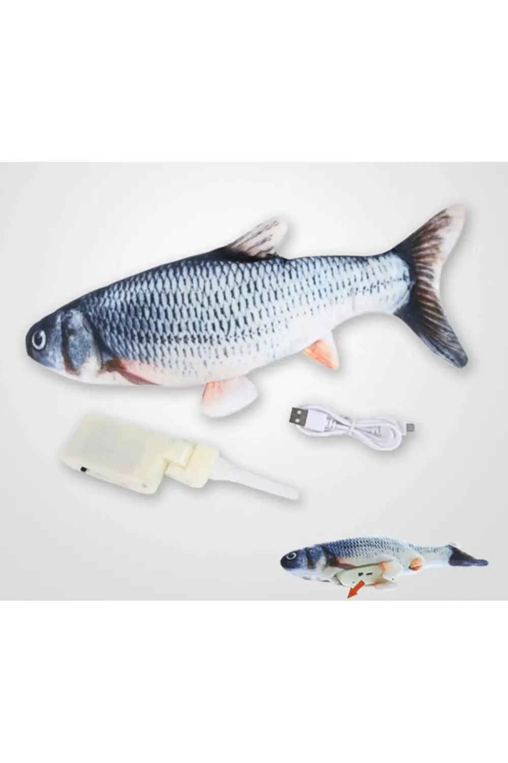 Hareketli Balık Kedi Oyuncağı Şarjlı