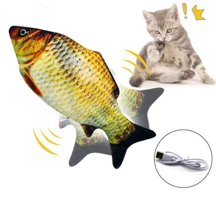 Hareketli Balık Kedi Oyuncağı Şarjlı
