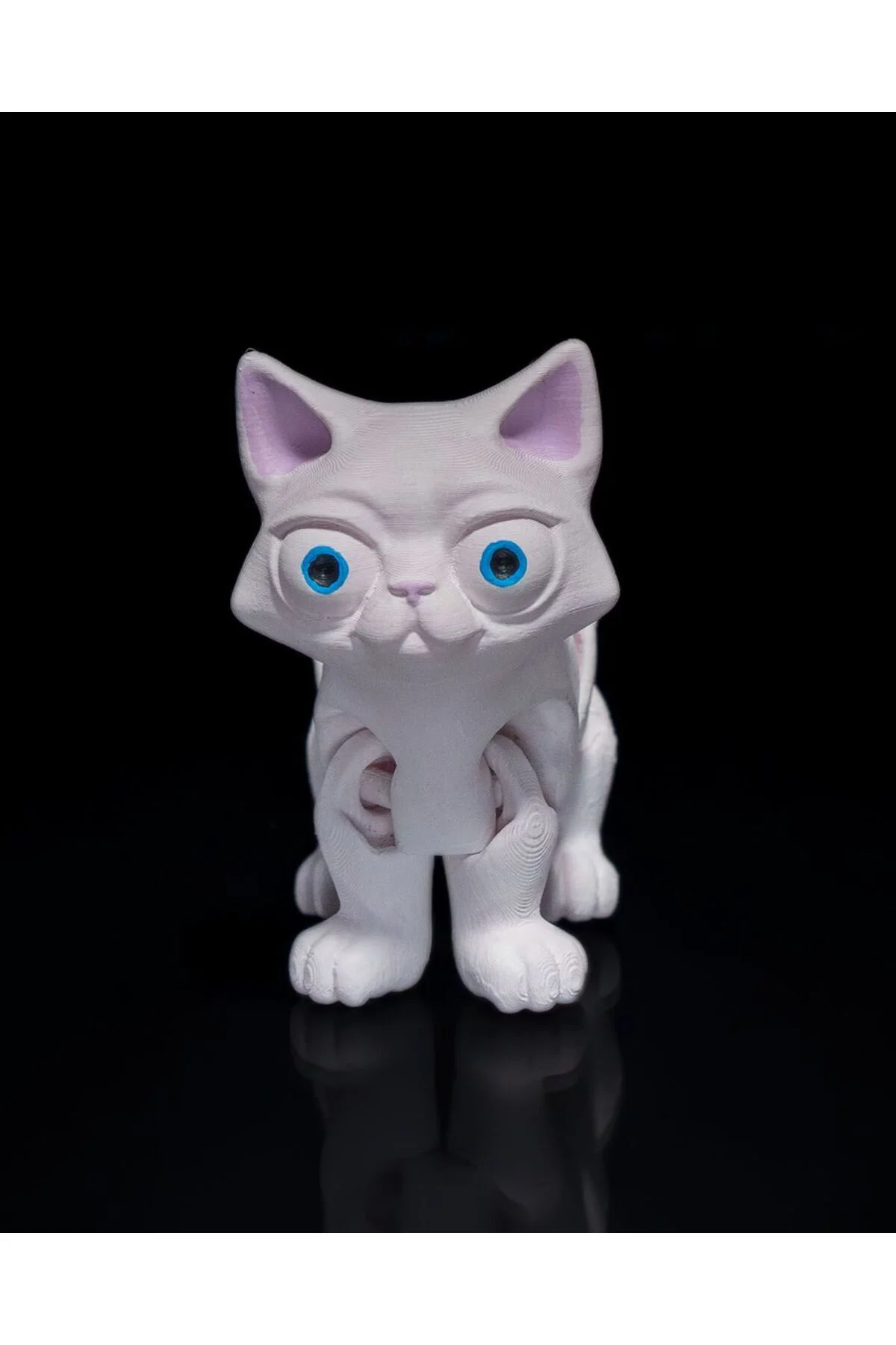 Hareketli Busya Kedi Oyuncak Boyalı Figür 15 cm