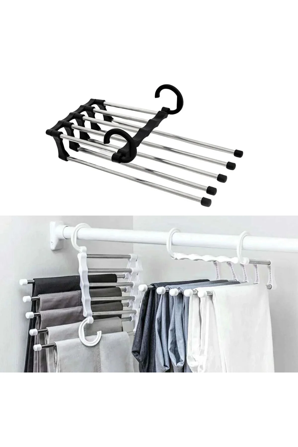 Hareketli Dolap İçi Pantolon Kravat Şal Askı Siste Düzenleyici Katmanlı Askılık Organizer Hareketli Dolap İçi Pantolon Kravat Şal Askı Siste Düzenleyici Katmanlı Askılık Organizer