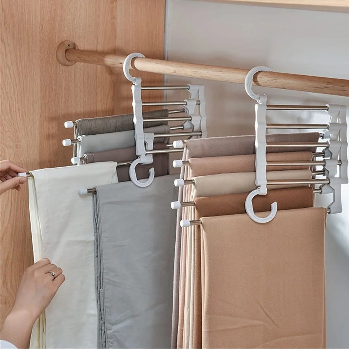 Hareketli Dolap İçi Pantolon Kravat Şal Askı Sistemi Düzenleyici Katmanlı Askılık Organizer Bx40 Fiyatı, Yorumları ve Özellikleri