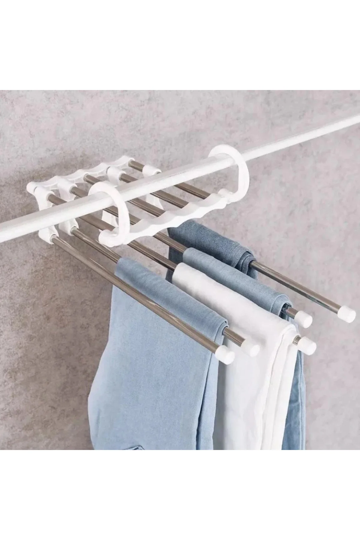 Hareketli Dolap İçi Pantolon Kravat Şal Askı Siste Düzenleyici Katmanlı Askılık Organizer Hareketli Dolap İçi Pantolon Kravat Şal Askı Siste Düzenleyici Katmanlı Askılık Organizer
