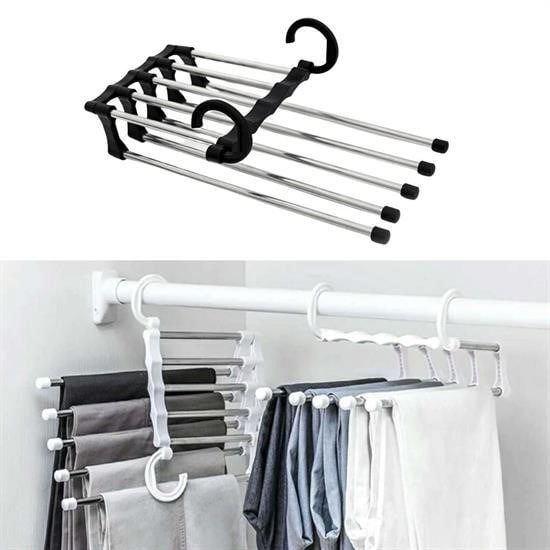 Hareketli Dolap İçi Pantolon Kravat Şal Askı Sistemi Düzenleyici