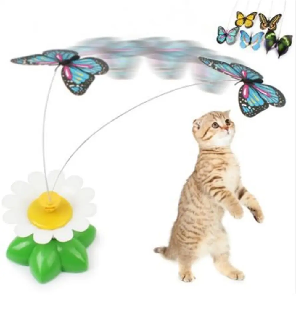 Hareketli Dönen Kelebek - Kedi Oyuncağı ( Pille Çalışır) (4741)