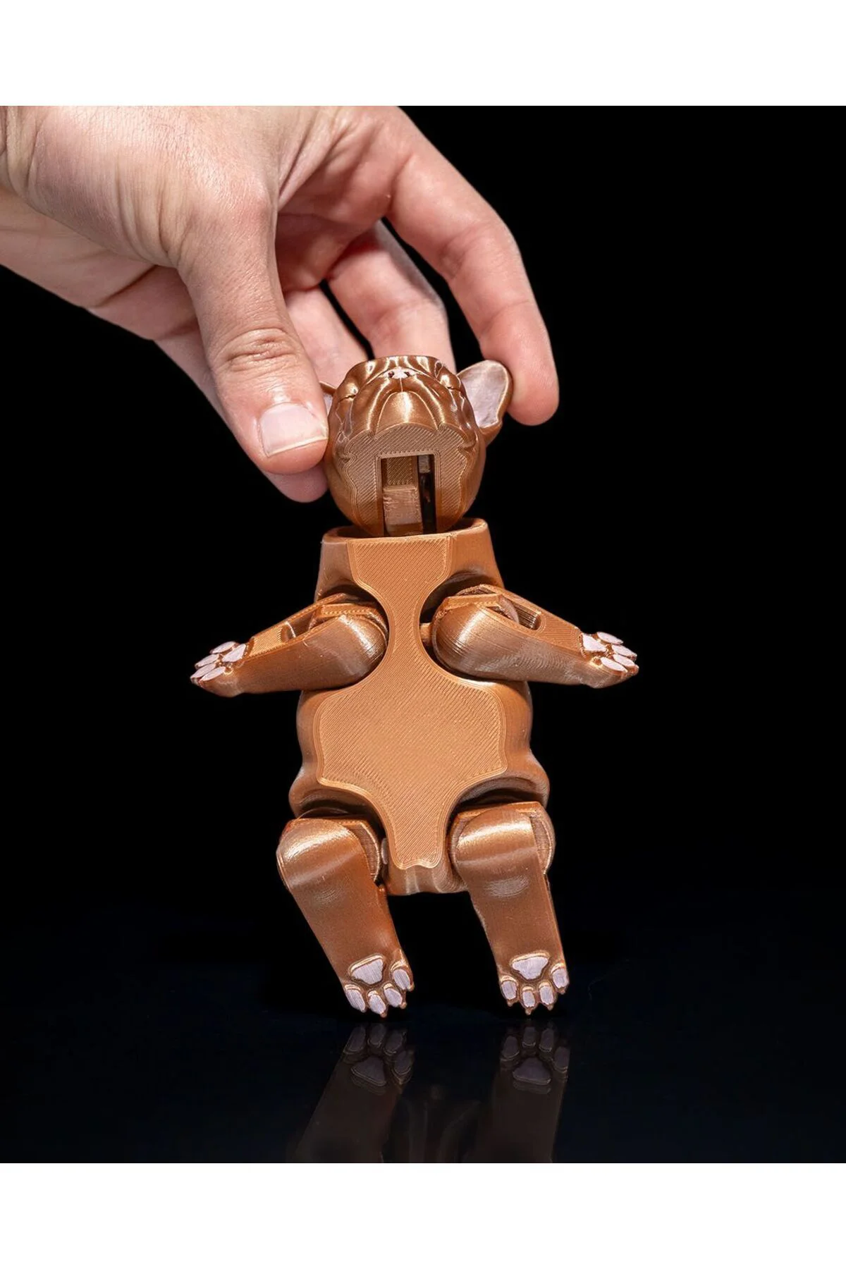 Hareketli French Bulldog Oyuncak Boyalı Figür 15 CM