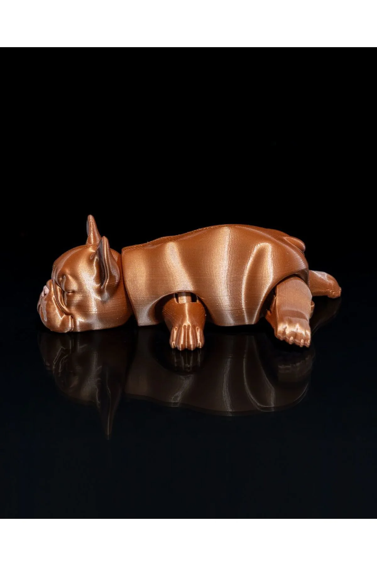 Hareketli French Bulldog Oyuncak Boyalı Figür 15 CM