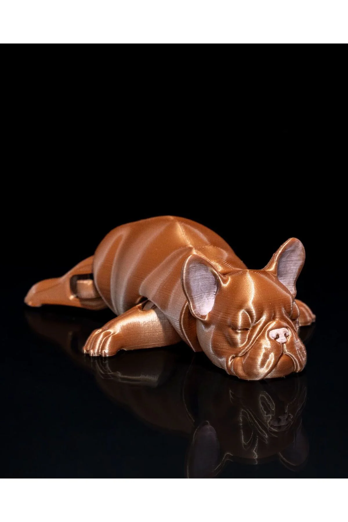 Hareketli French Bulldog Oyuncak Boyalı Figür 15 CM