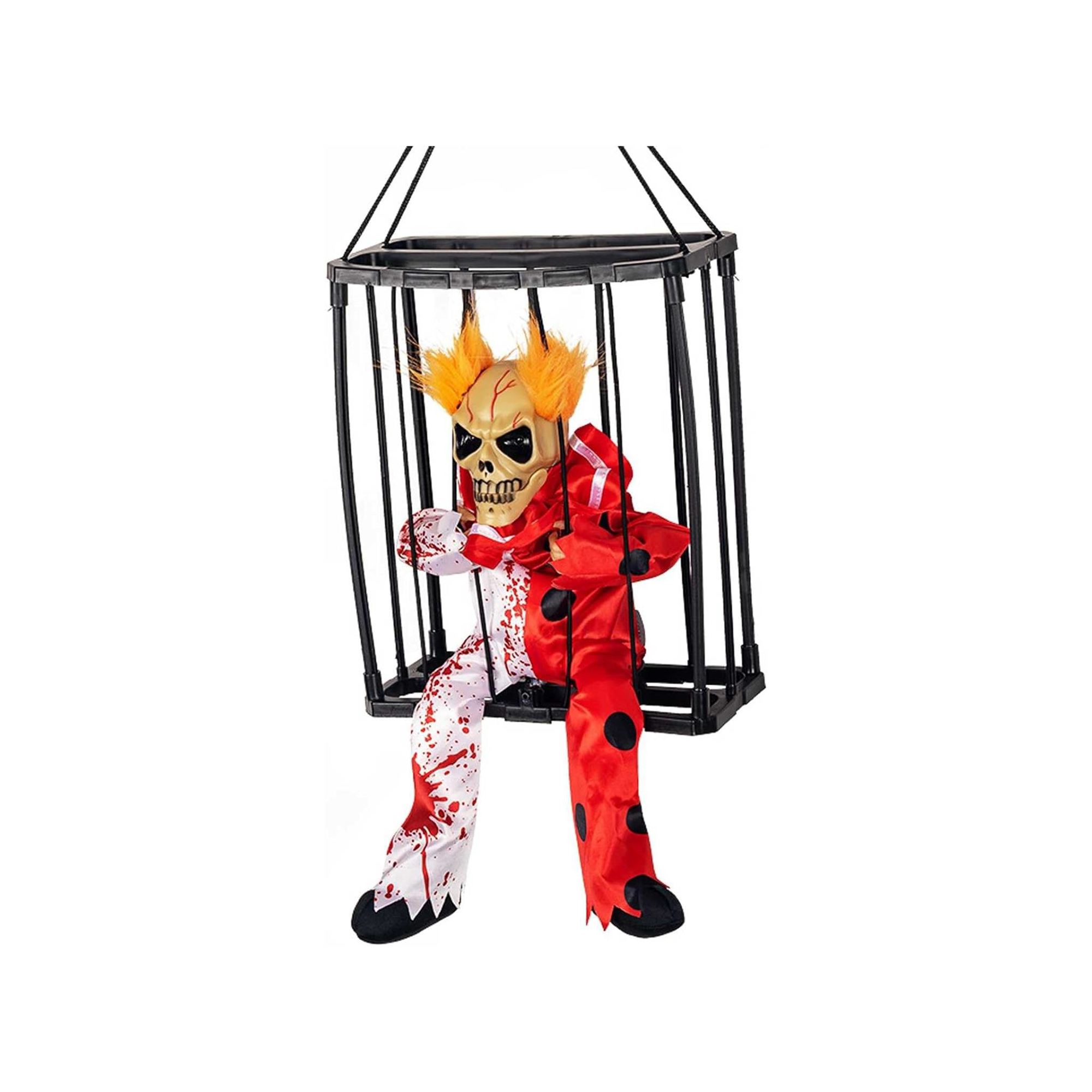 Hareketli Sesli Sensörlü Mahkum Joker İskelet Dekorasyon 22x27 cm Hareketli Sesli Sensörlü Mahkum Joker İskelet Dekorasyon 22x27 cm