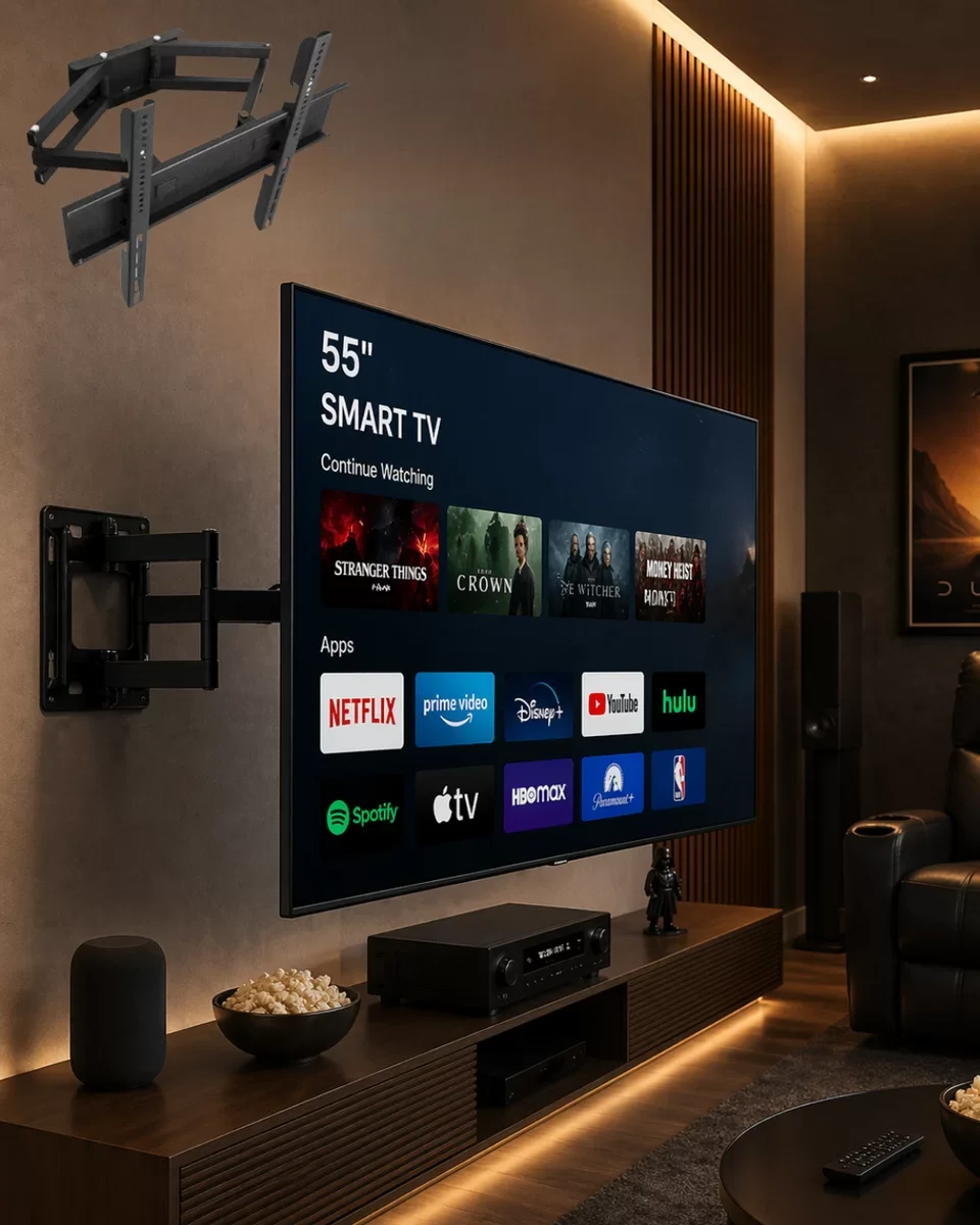 Hareketli Televizyon Askı Aparatı 32-55 İnç Duvara Monte TV Tutucu