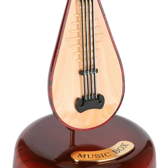 Hareketli Ud Figürlü Zarif Müzik Kutusu Hediyelik Eşya