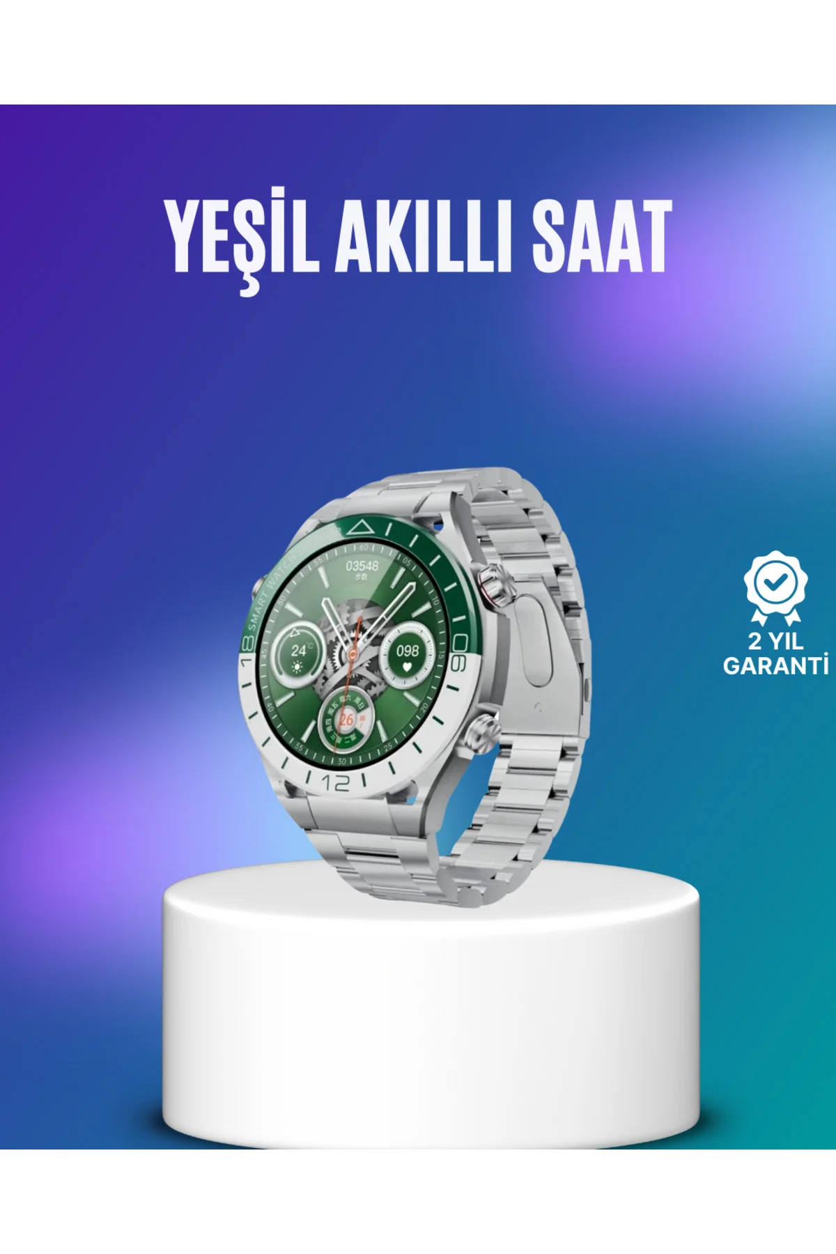 Harita Görüntüleme Özellikli Amoled Akıllı Saat 3 Kayışlı Fitness