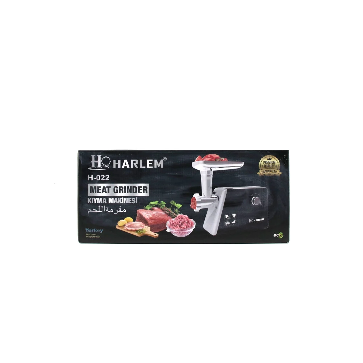 Harlem Gurme H-020 Siyah Elektrikli Et Kıyma Makinesi 2200w Bx40