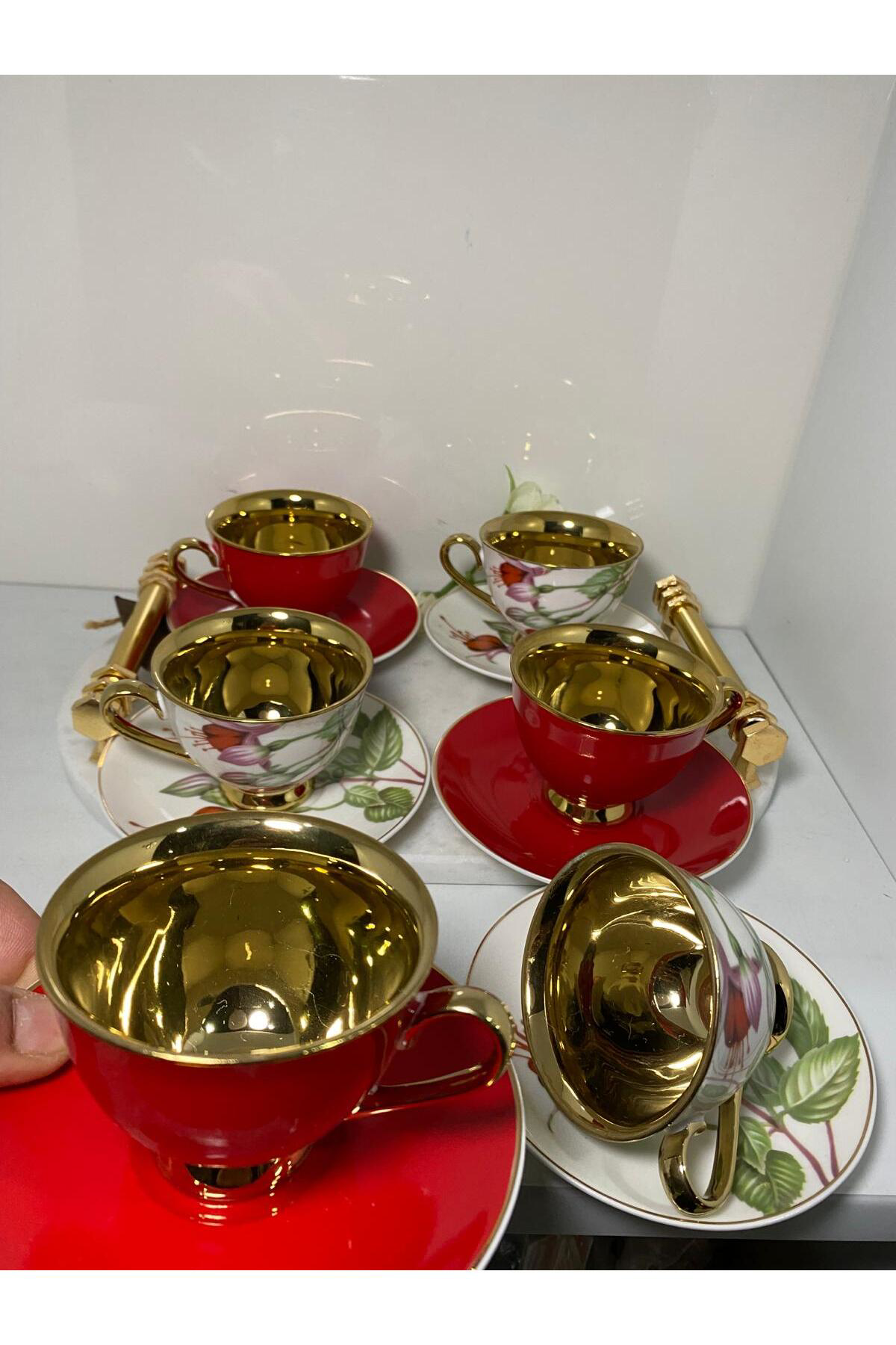 Elif Aksesuar Harlem Sembol 6 Lı Kahve Fincan Takımı