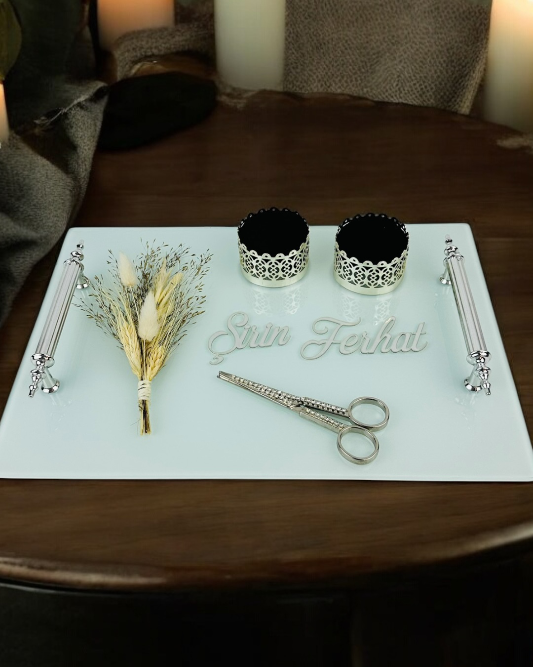 Harmonize Gümüş Nişan Tepsisi