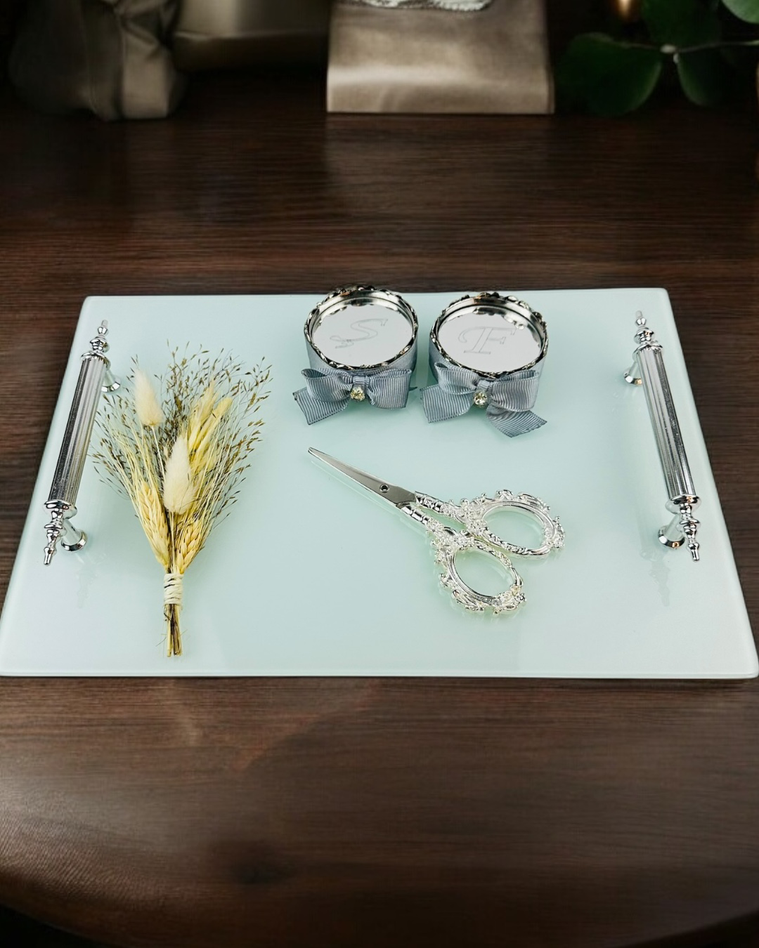 Harmonize Gümüş Nişan Tepsisi