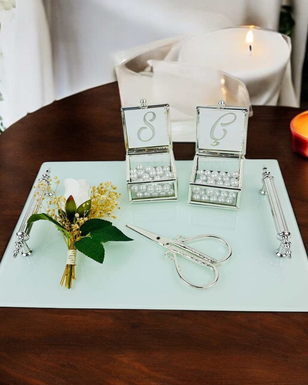 Harmonize Gümüş Nişan Tepsisi