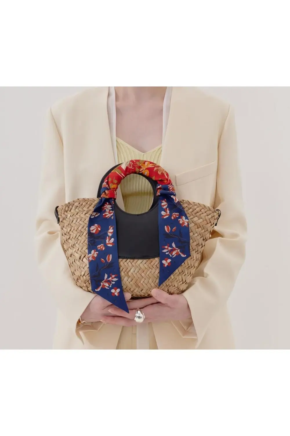 Harmony Eşarp Lacivert Bordo Renk Çiçekli Desen