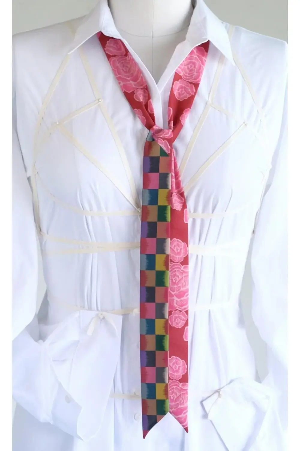 Harmony Eşarp Pembe Çiçek Desenler