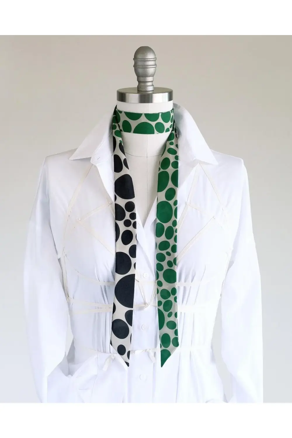 Harmony Eşarp Yeşil Siyah Desenli