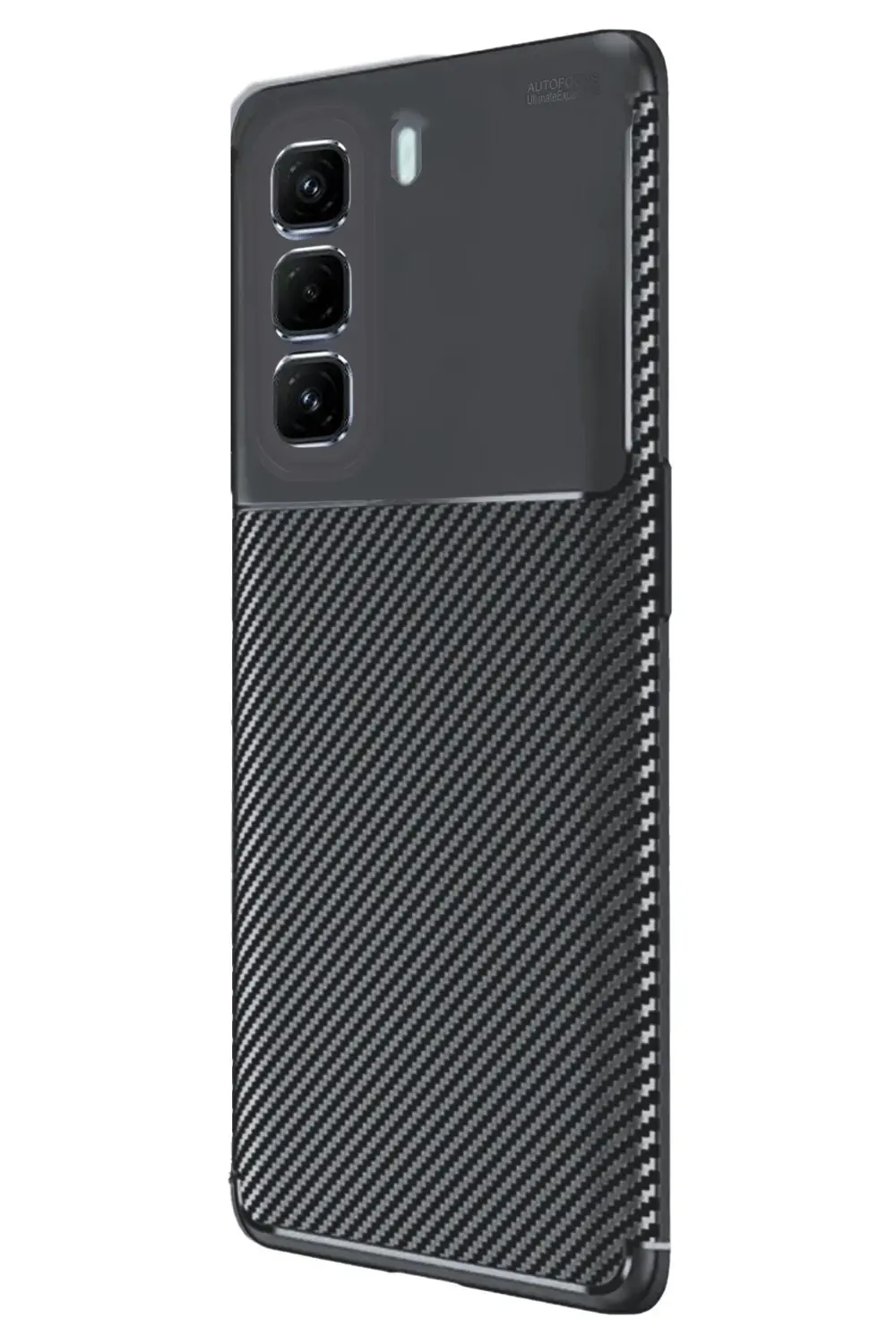 HarmonyAura İnfinix Hot 50 4G Kılıf Auto Focus Karbon Kapak - Siy