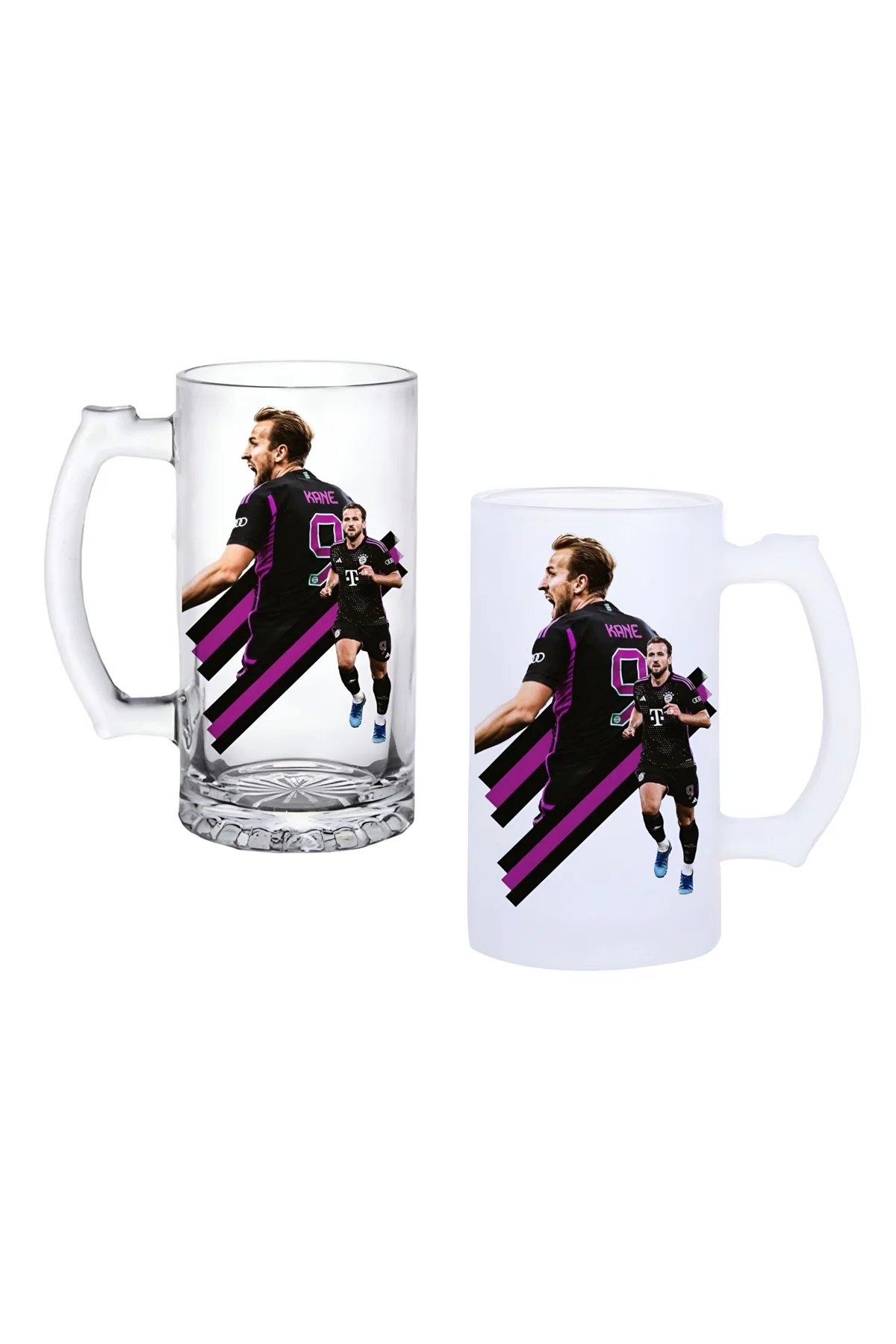 Harry Kane Kulplu Bira Bardağı Buzlu veya Şeffaf Seçenekli 098