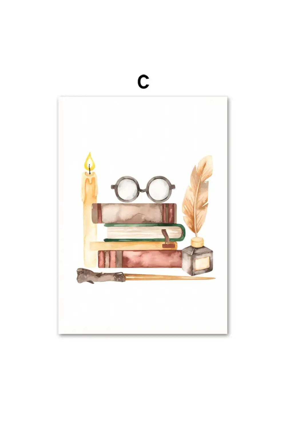 Harry Potter '6’lı Çerçeve Görünümlü MDF Tablo Seti-Çocuk Odası D