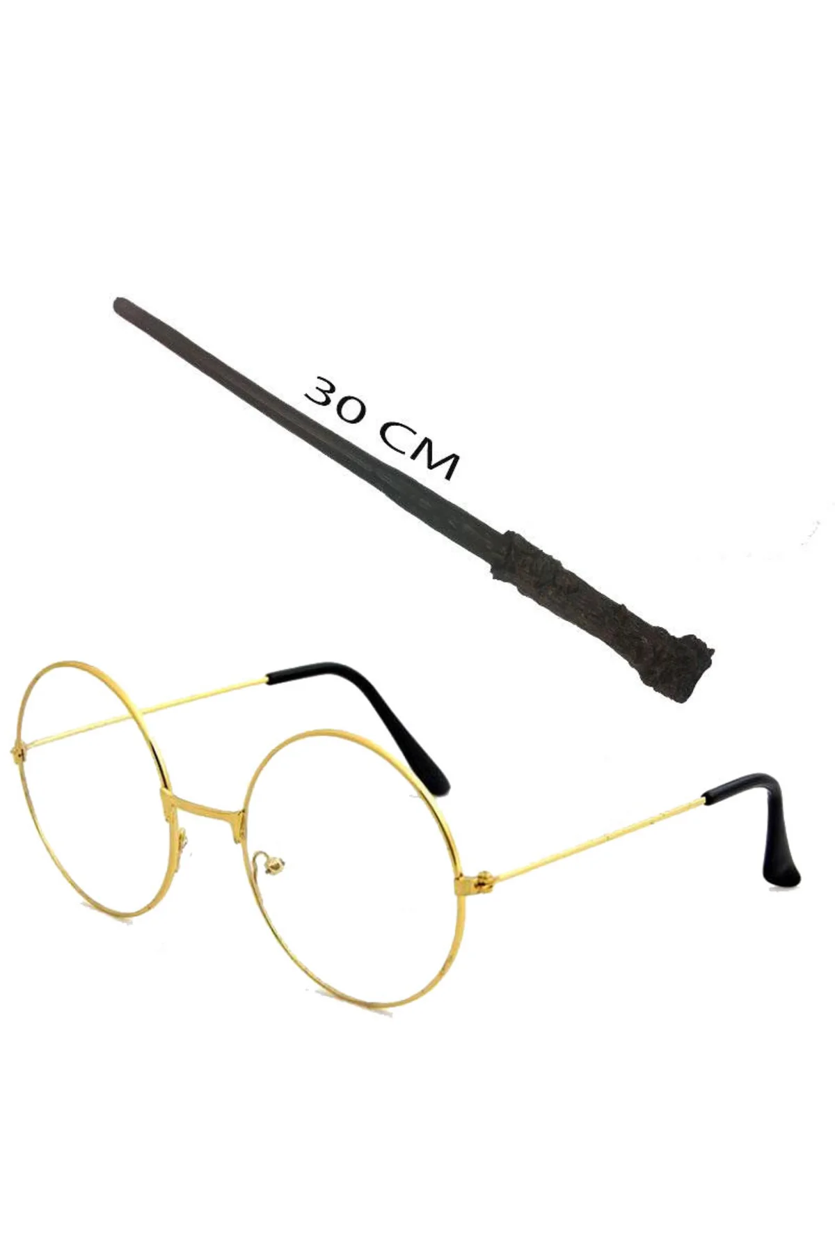 Harry Potter Asası 30 cm ve Metal Harry Potter Gözlüğü