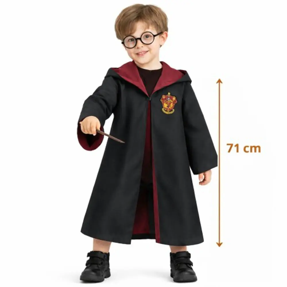 Harry Potter Bebek Kostüm Seti – Asa Gözlük Pelerin 71 cm (2-4 Ya