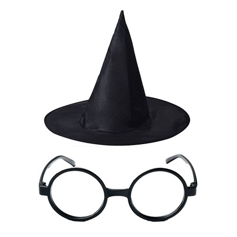 Harry Potter Büyücü Şapkası ve Harry Potter Büyücü Gözlüğü Siyah Harry Potter Büyücü Şapkası ve Harry Potter Büyücü Gözlüğü Siyah