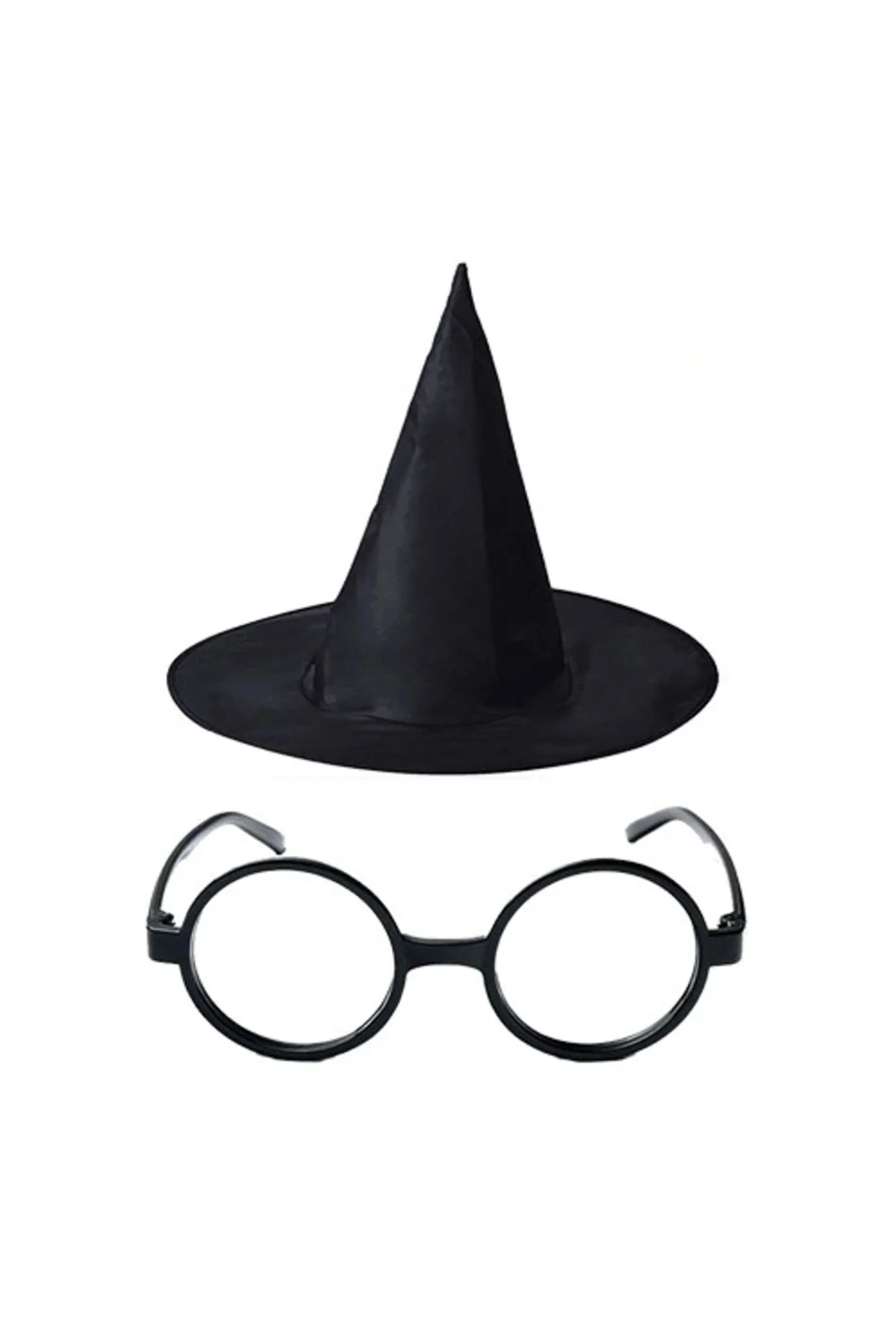 Harry Potter Büyücü Şapkası Ve Harry Potter Büyücü Gözlüğü Siyah Renk Harry Potter Büyücü Şapkası Ve Harry Potter Büyücü Gözlüğü Siyah Renk