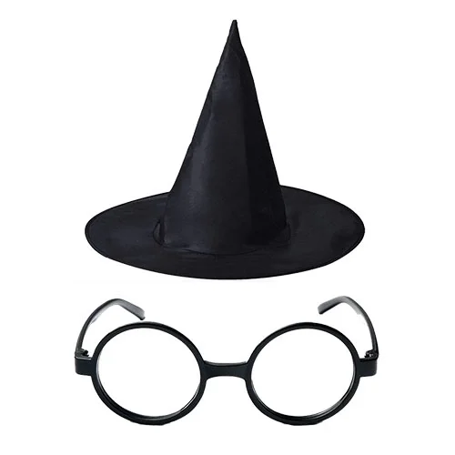 Harry Potter Büyücü Şapkası ve Harry Potter Büyücü Gözlüğü Siyah Renk Harry Potter Büyücü Şapkası ve Harry Potter Büyücü Gözlüğü Siyah Renk