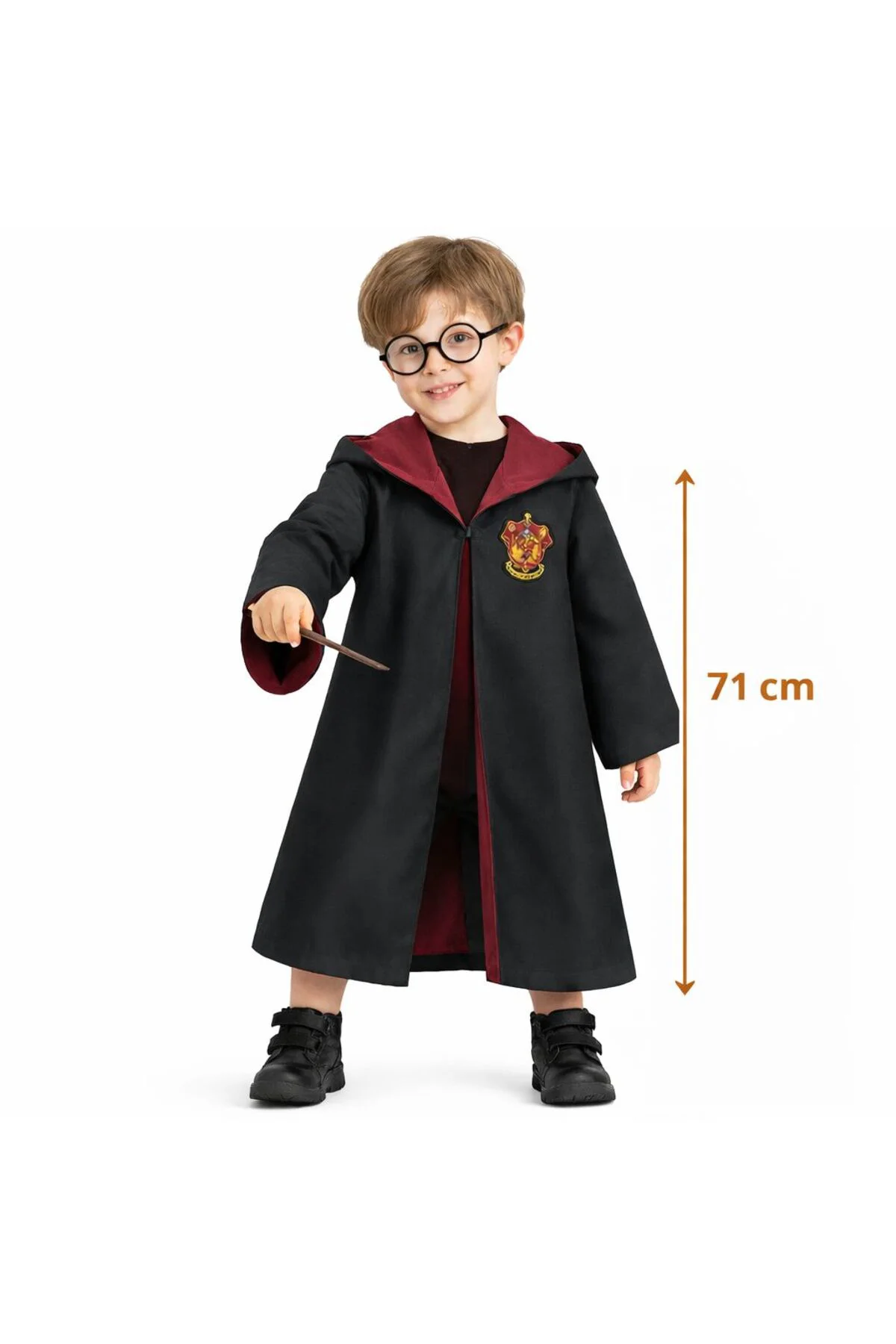 Harry Potter Çuk Bebek Kostüm Seti – Asa Gözlük Pelerin 71 cm (2-