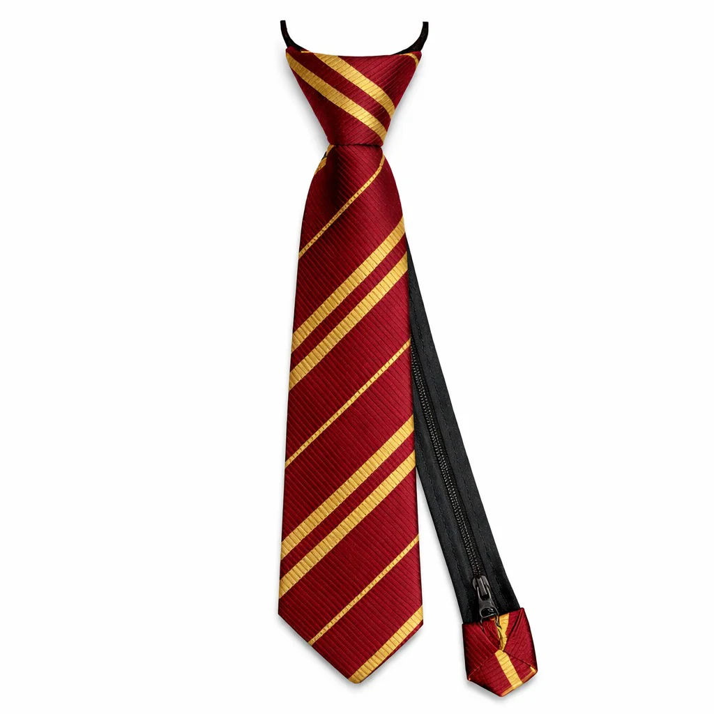 Harry Potter Gryffindor Fermuarlı Ayarlanabilir Kravat ile Uyumlu - Kostüm Aksesuarı