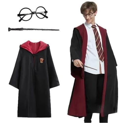 Harry Potter Gryffindor Kapşonlu Çocuk Kostüm Seti 7-8 Yaş Harry Potter Gryffindor Kapşonlu Çocuk Kostüm Seti 7-8 Yaş