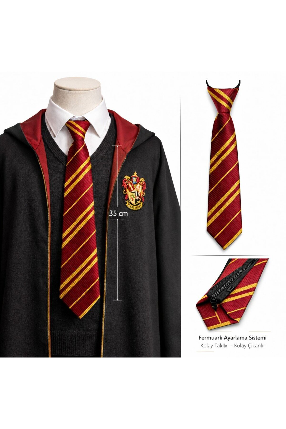 Harry Potter Gryffindor Fermuarlı Ayarlanabilir Krat