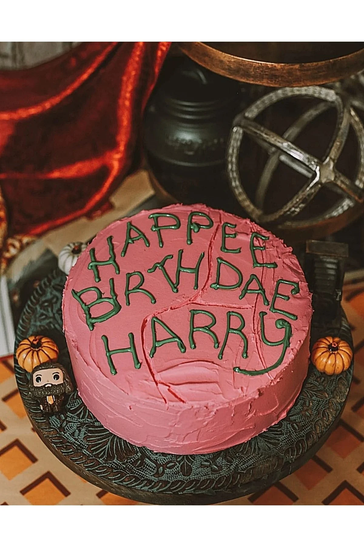 Harry Potter Hagrid Doğum Günü Pastası Happee Birthdae Dekor (20 Cm Çap)