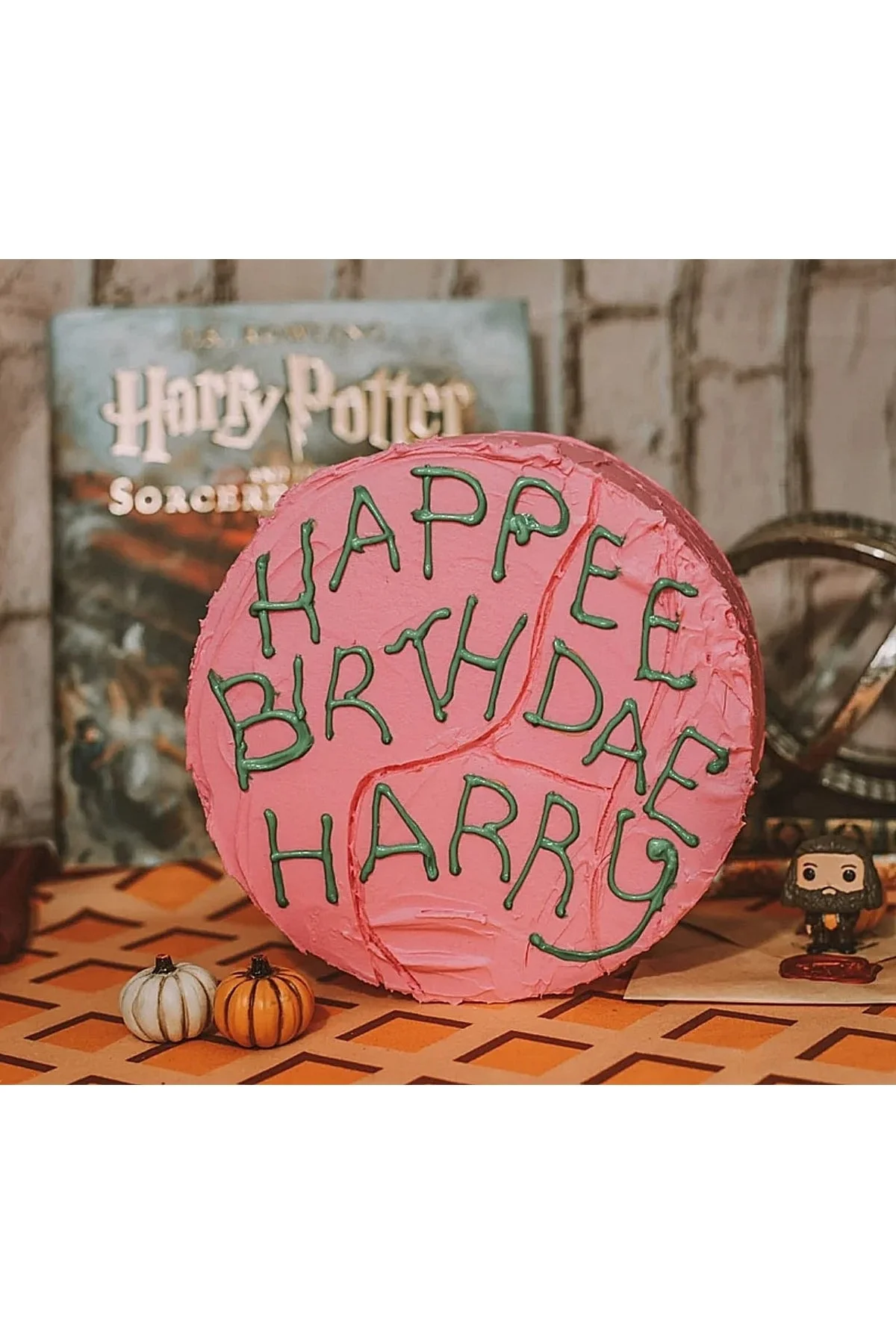 Harry Potter Hagrid Doğum Günü Pastası Happee Birthdae Dekor (20 Cm Çap)