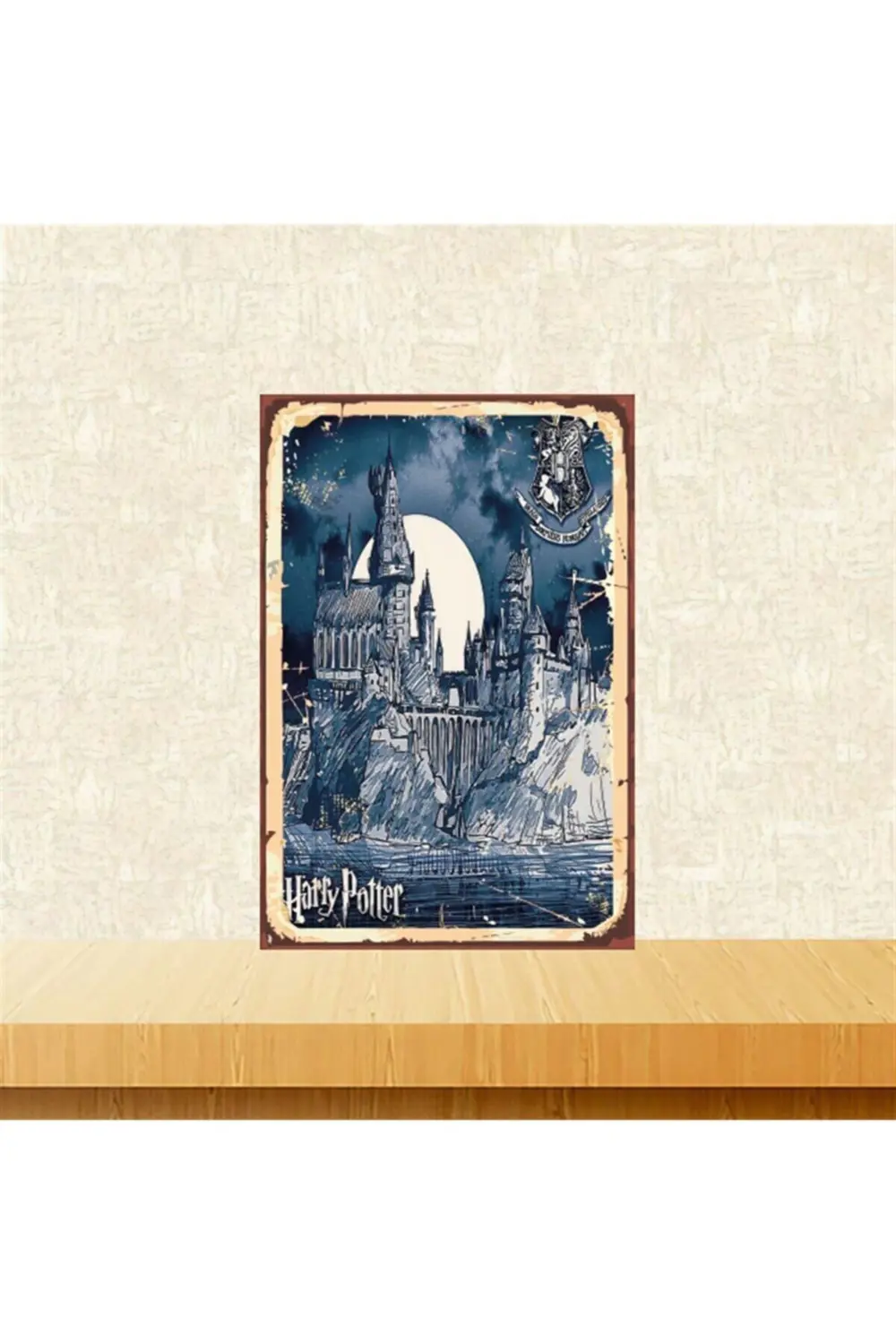 Harry Potter Hogwarts 20-30 Cm Retro Ahşap Tablo Tkfx5012