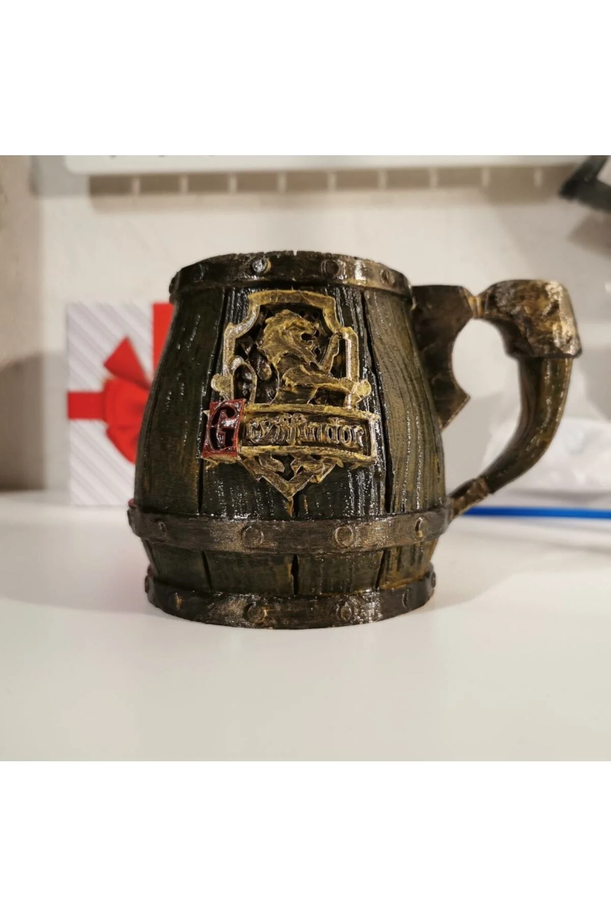 Harry Potter Kaymak Birası Bardağı Hogwarts Binaları Logolu