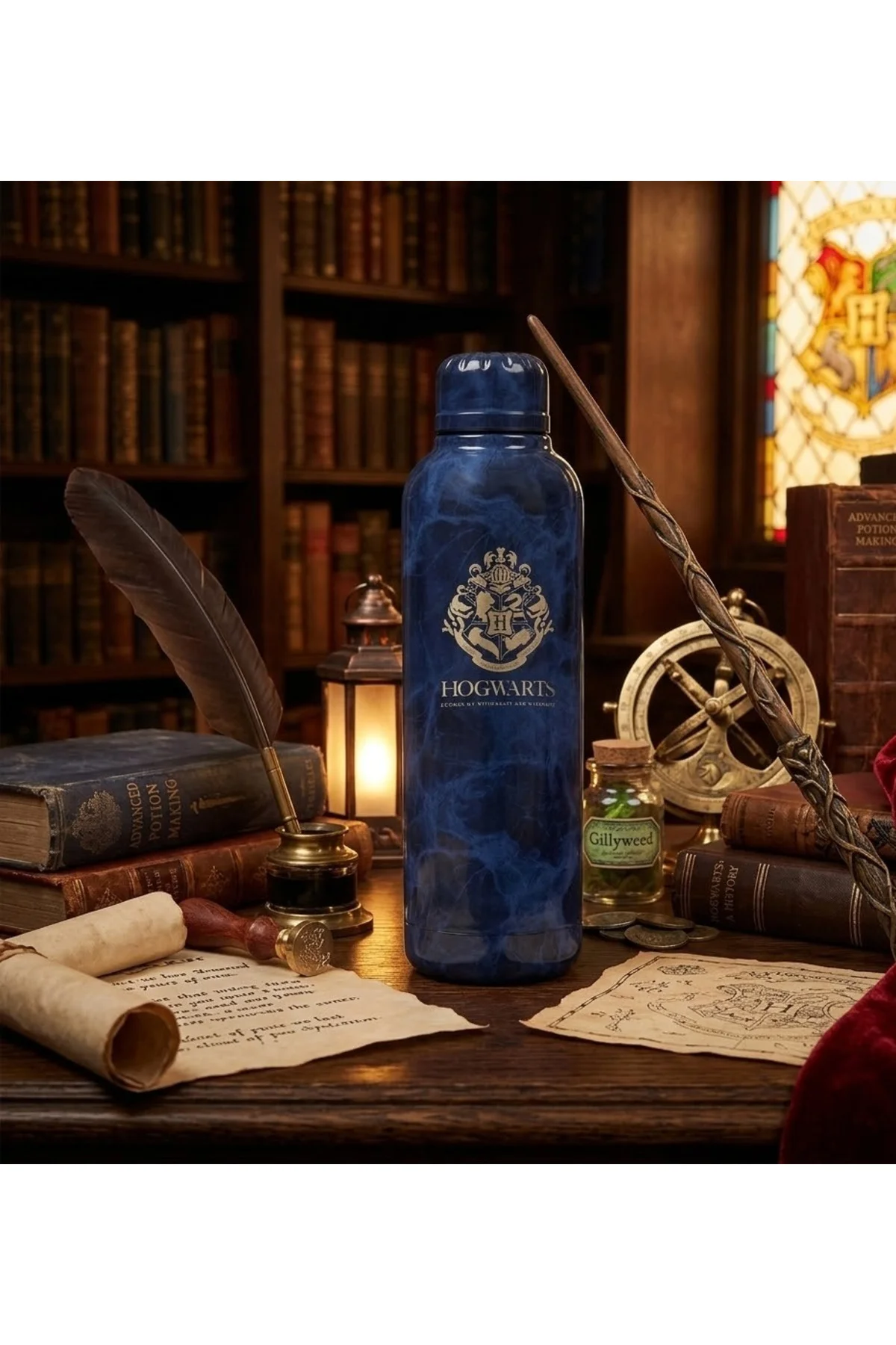 Harry Potter Mavi Desenli Su Matarası 515ml