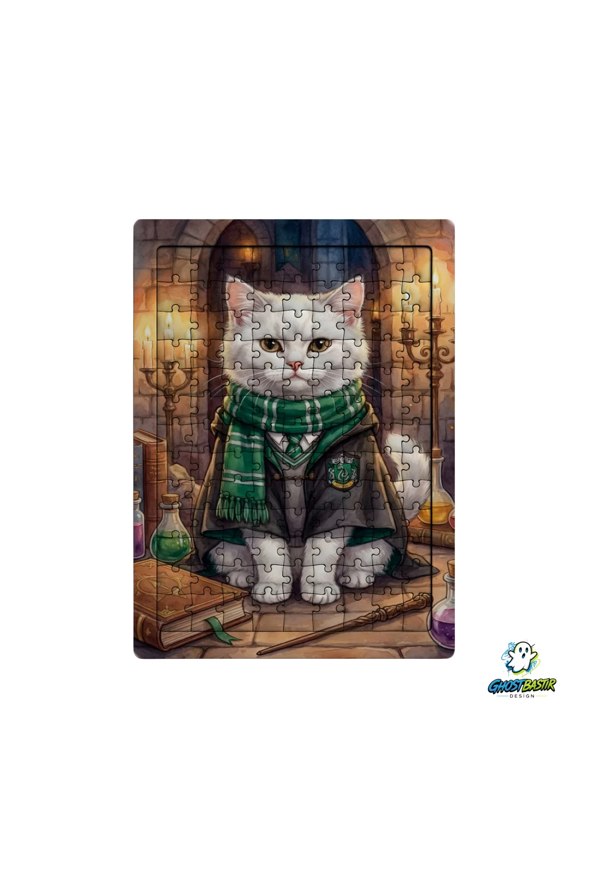 Harry Potter Syltherin Kedili 99 Parça Ayaklı Puzzle – Dekoratif Çocuk Yapbozu 0189
