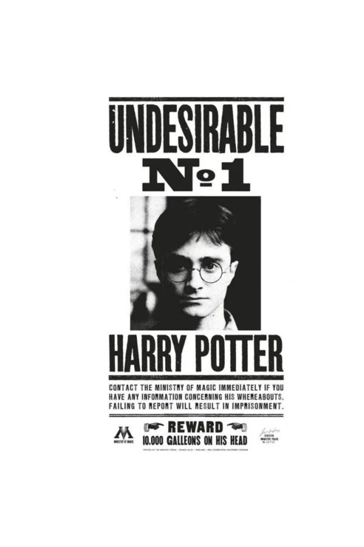 Harry Potter Undesirable No 1 Harry Potter Poster 50x70 cm