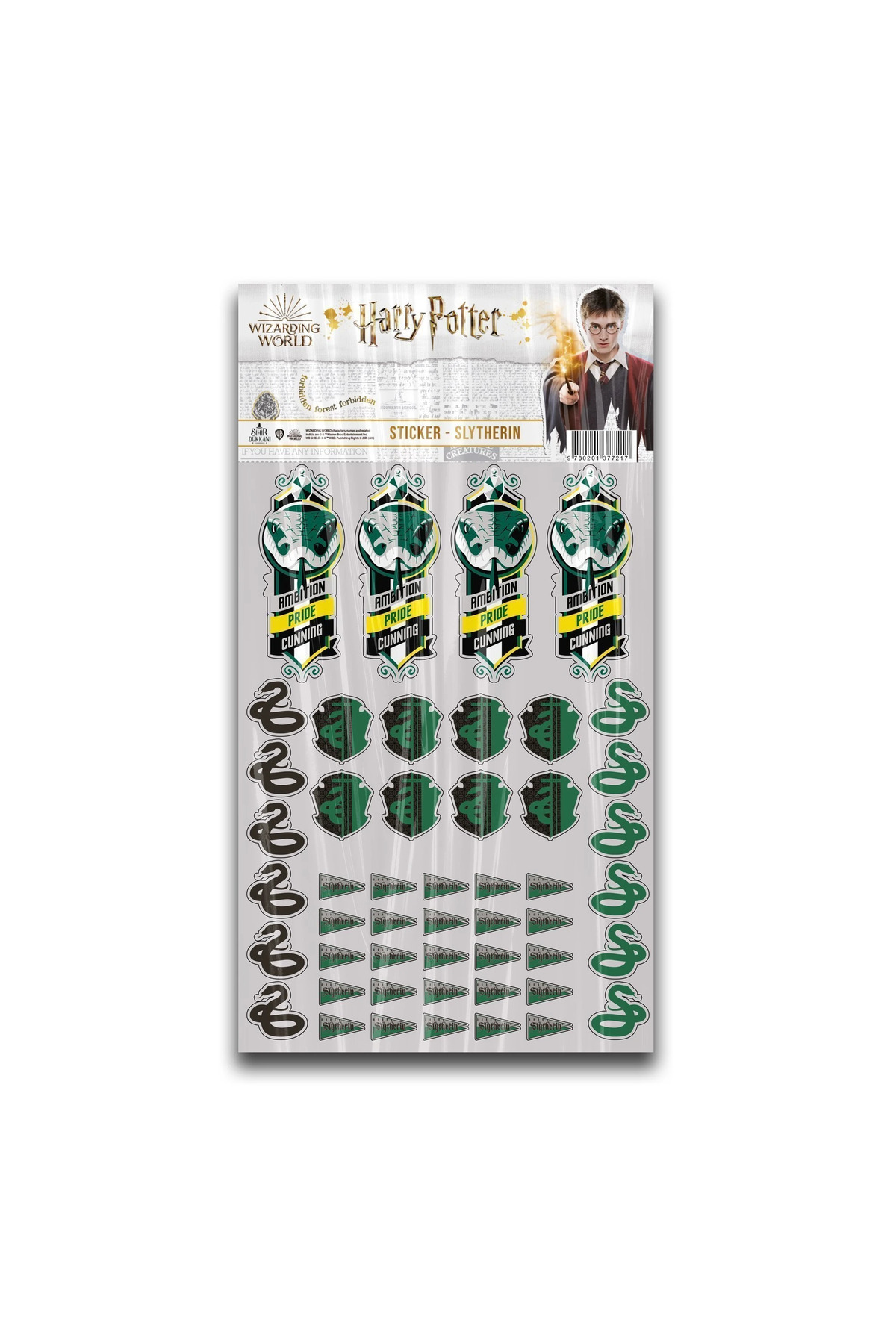Harry Potter Wizarding World Slytherin Tema Çıkartma Seti