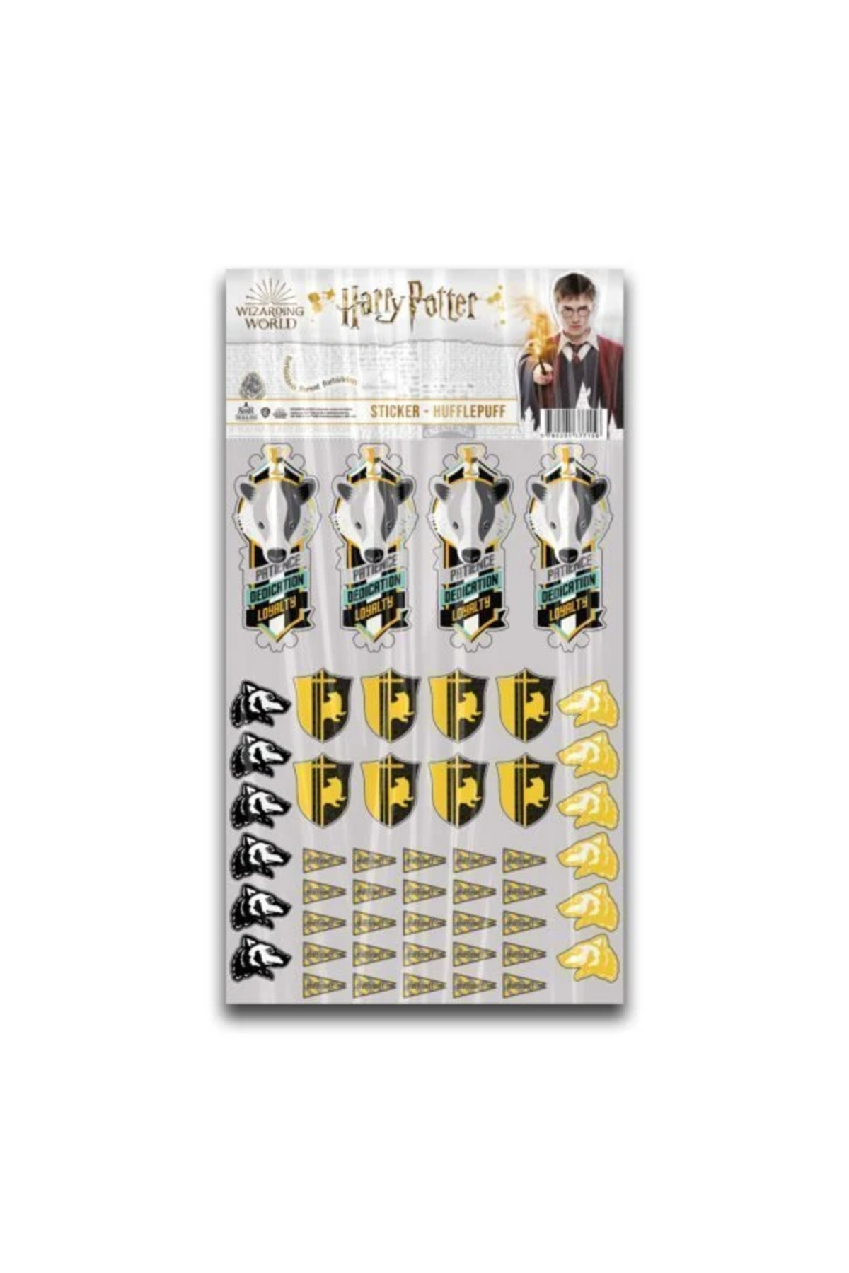 Harry Potter Wizarding World Hufflepuff Tema Çıkartma Seti