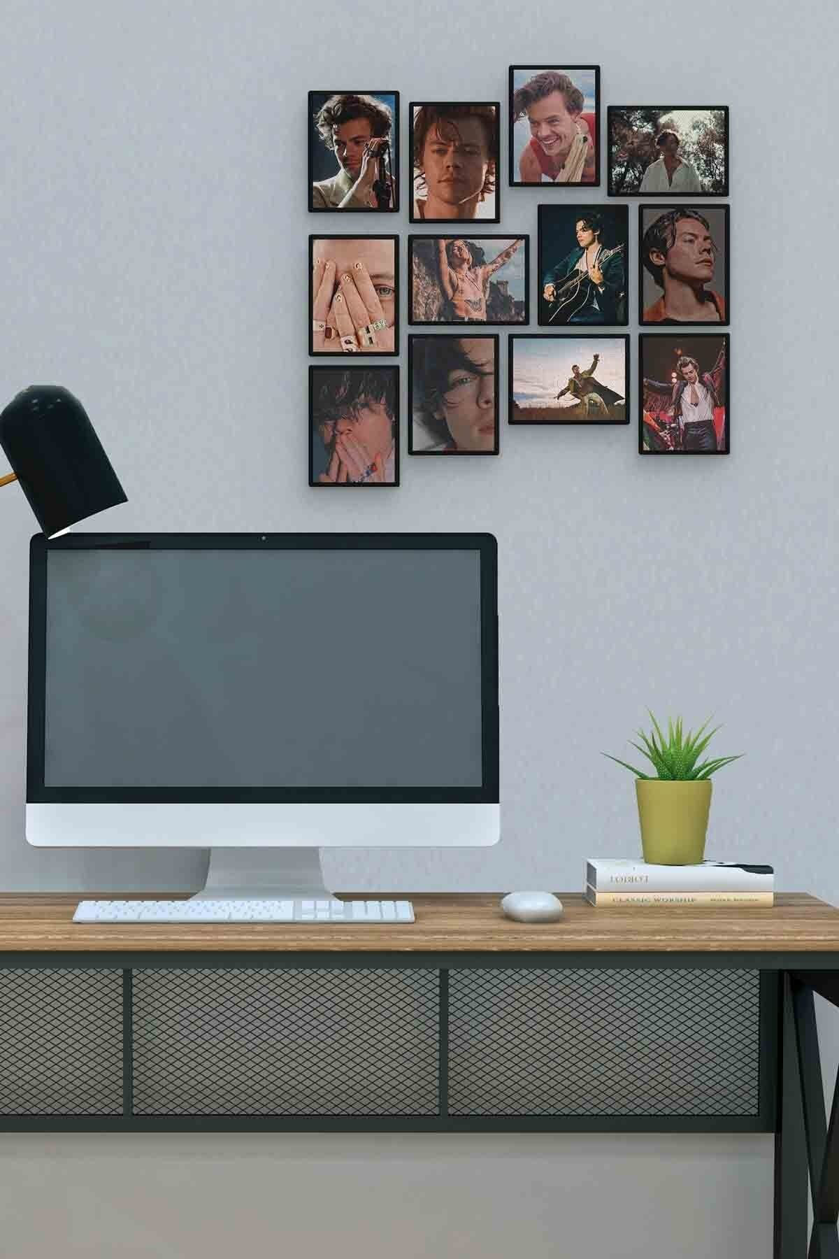Harry Styles 12 Parça Mdf (ahşap) Tablo Ofis Boyu 