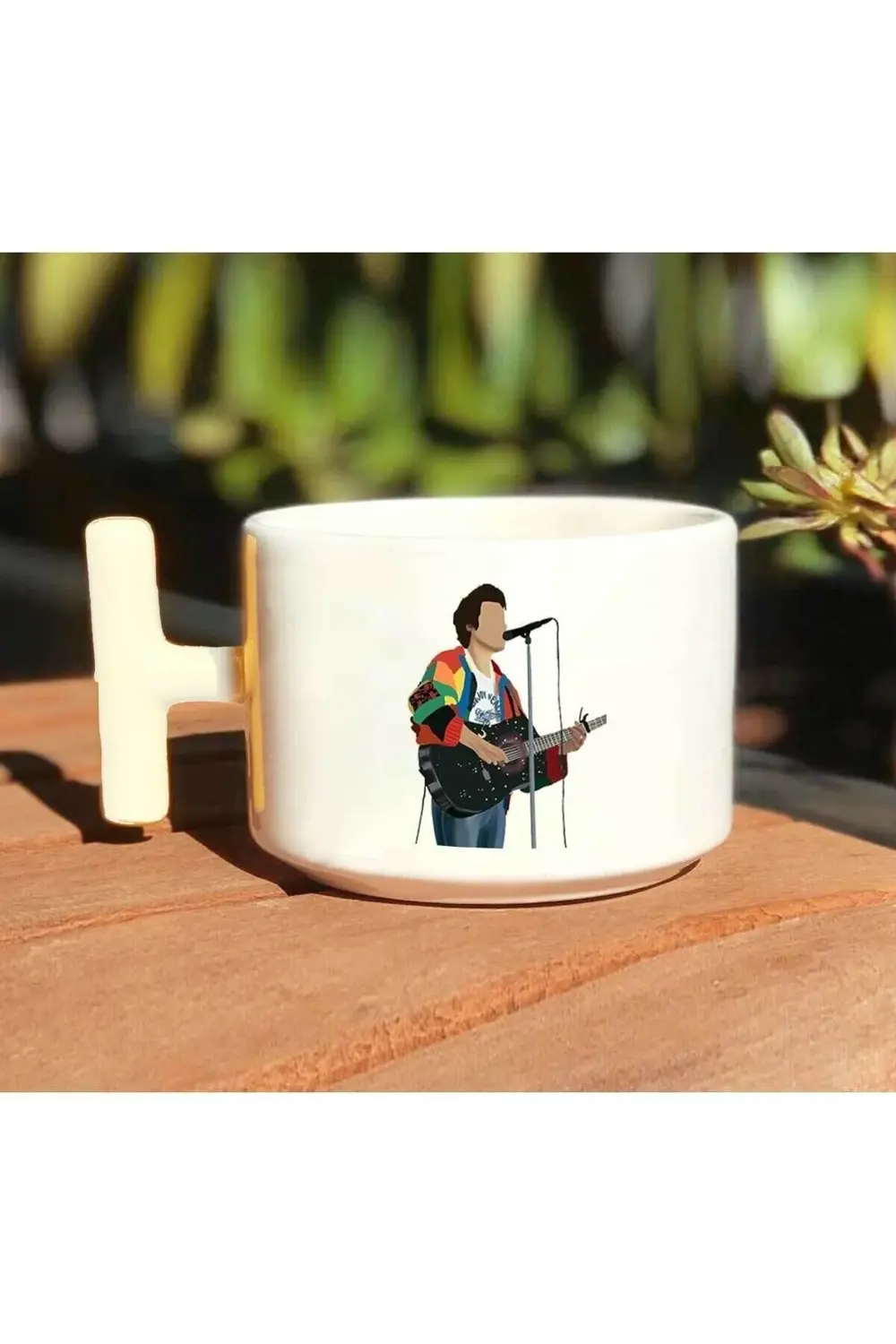 Harry Styles Karakter Baskılı Beyaz T Kulp Kupa Bardak