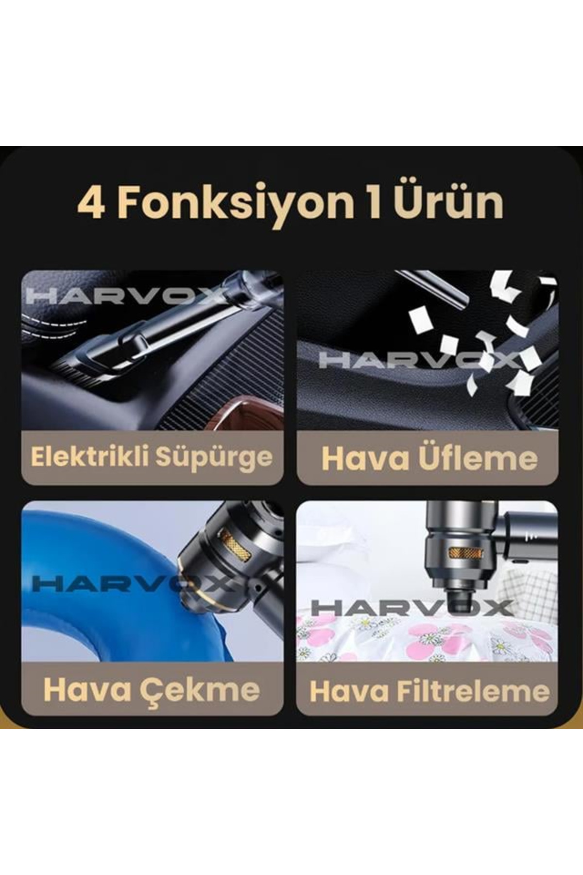 Harvox Ev Ve Araç Süpürgesi HXVC-002 18.000PA 6000Mah